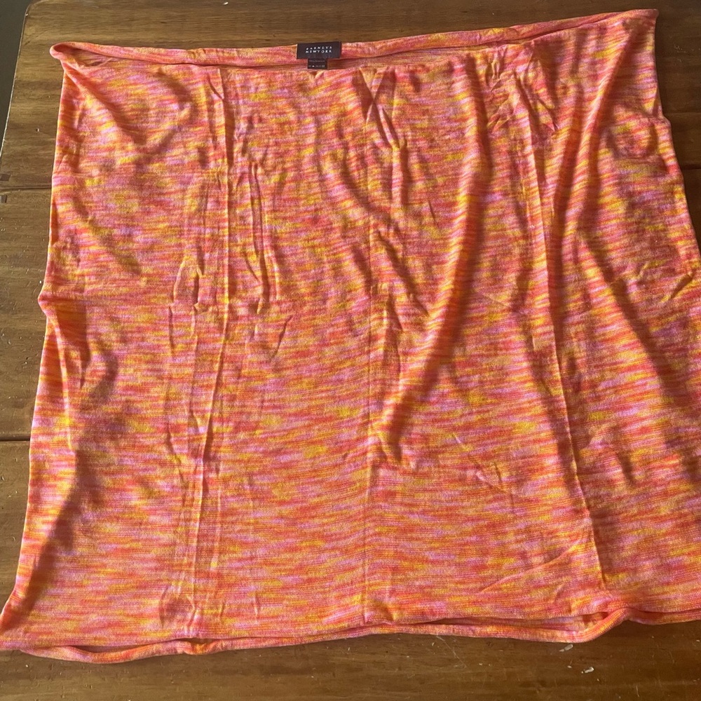 Barneys New York Orange Infinity Scarf One Size Acrylic Square